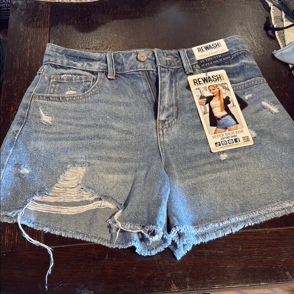 Rewash Women's Blue Denim Shorts